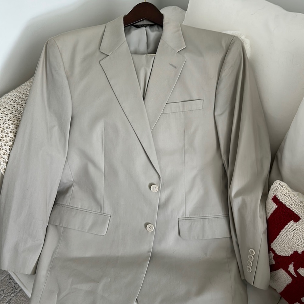 Jos A Bank light tan suit